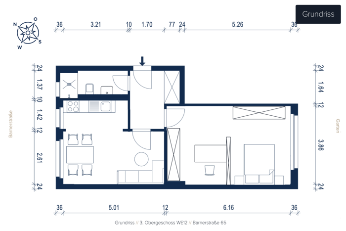 Erstbezug im Herzen Ottensens - Helle 2 Zimmer Wohnung